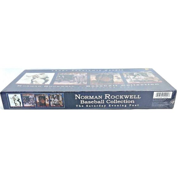 Norman Rockwell Baseball Collection 750pc Panoramic Puzzle Sealed Buffalo Games - Picture 5 of 7